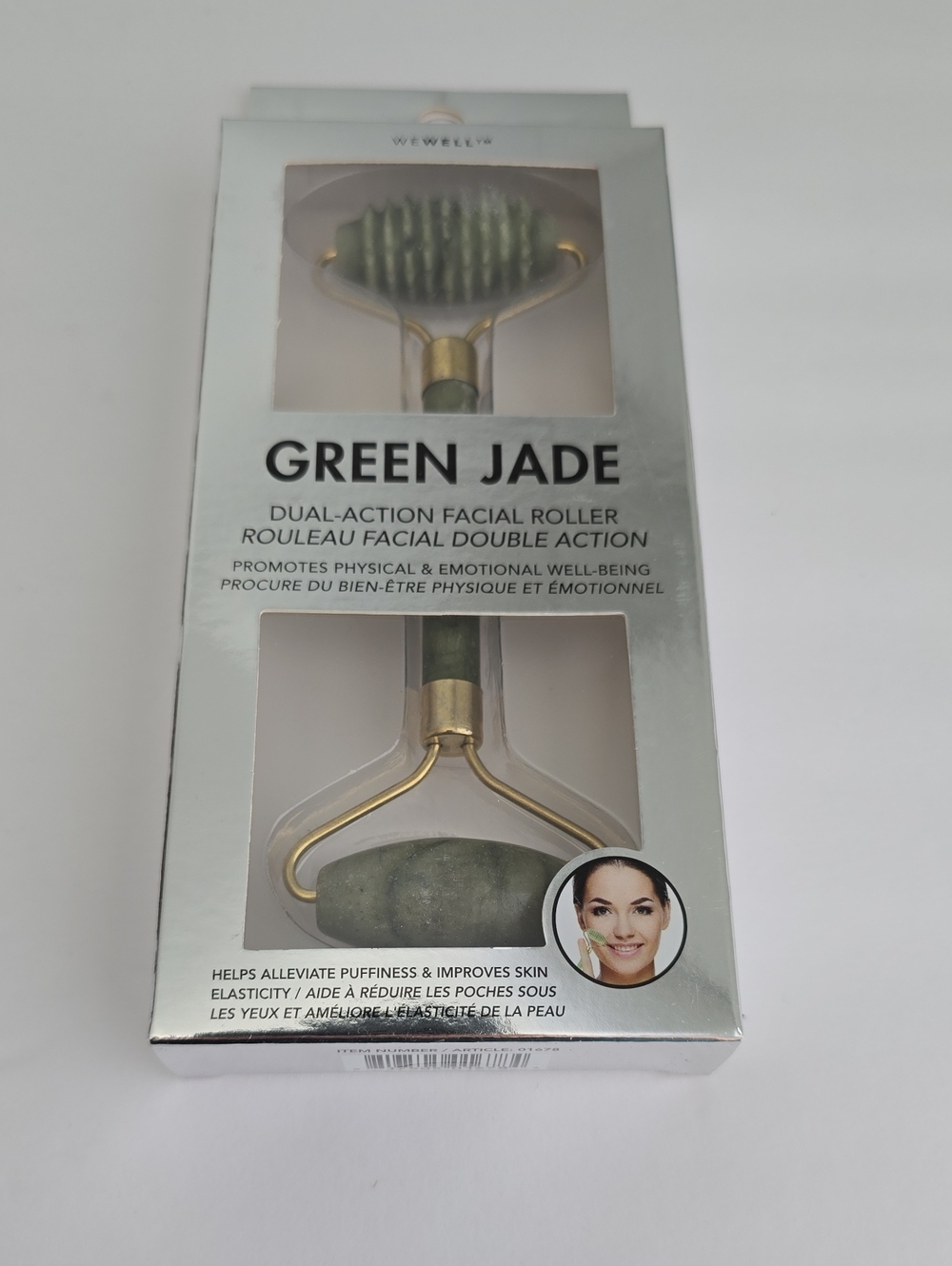 Green Jade Dual-Action Facial Roller - Green